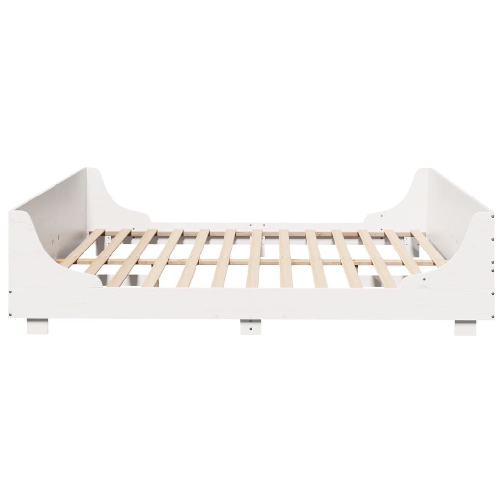 vidaXL Bed Frame without Mattress White 200x200 cm Solid Wood Pine