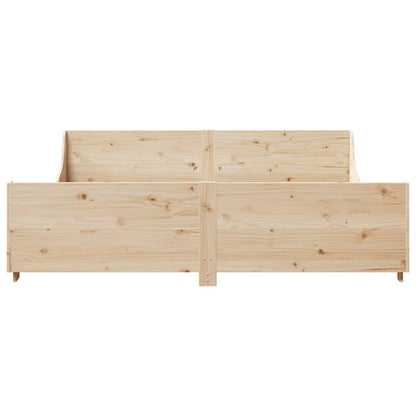 vidaXL Bed Frame without Mattress 180x200 cm Super King Solid Wood Pine