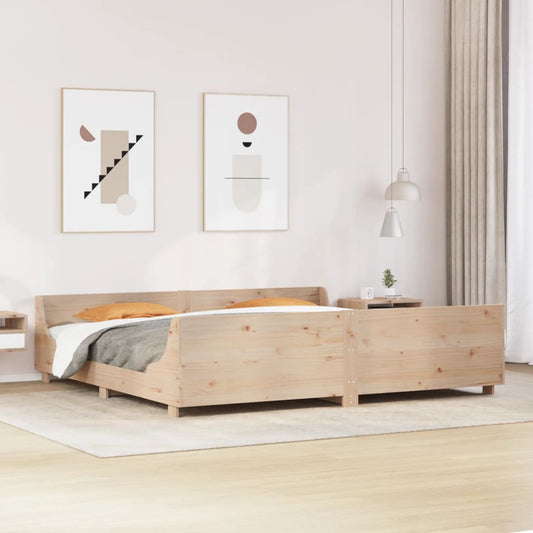 vidaXL Bed Frame without Mattress 180x200 cm Super King Solid Wood Pine