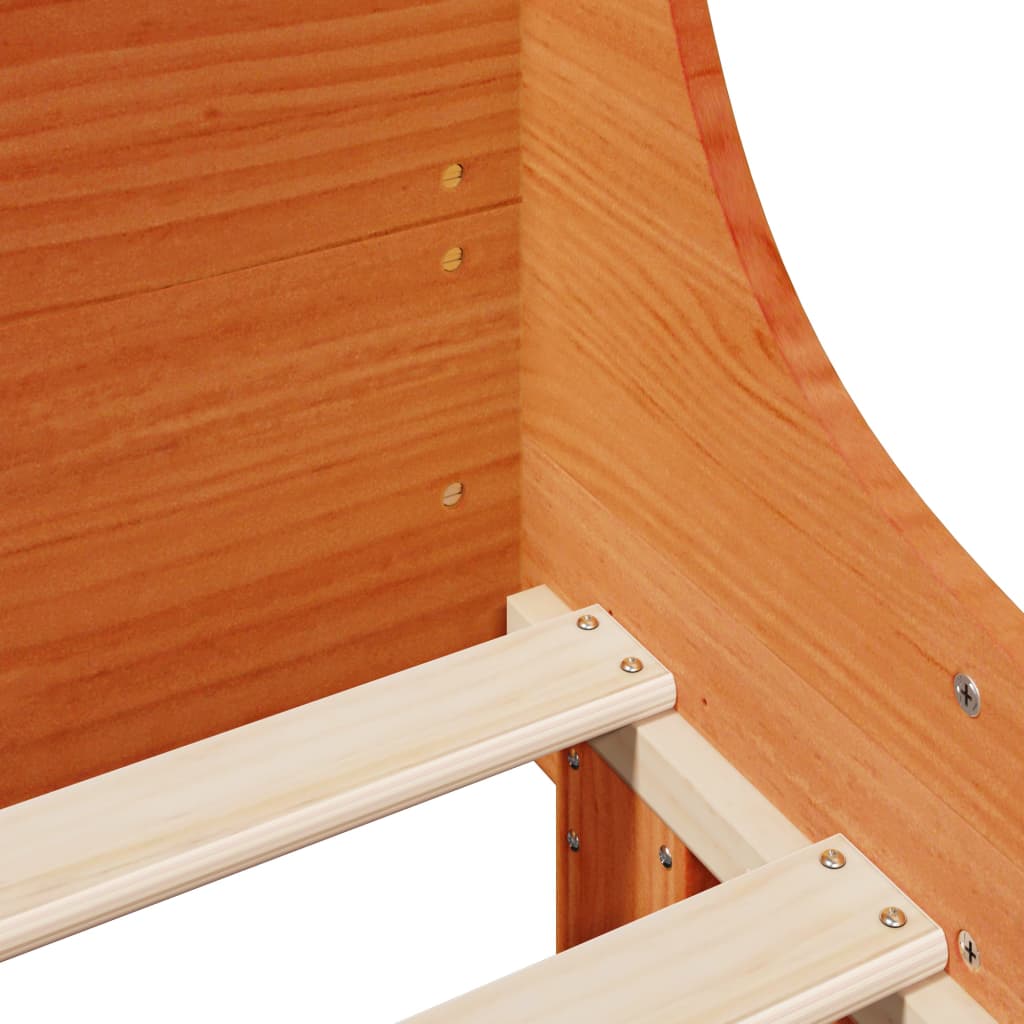 vidaXL Bed Frame without Mattress Wax Brown 180x200 cm Super King Solid Wood Pine