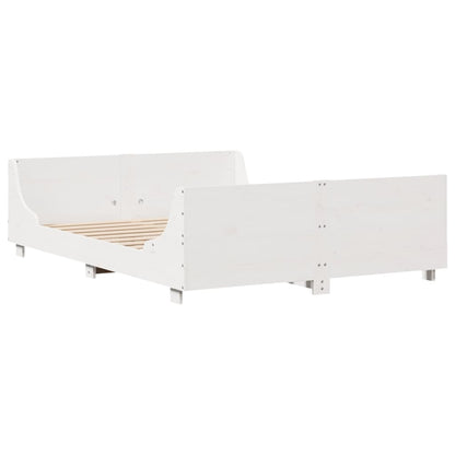 vidaXL Bed Frame without Mattress White 160x200 cm Solid Wood Pine