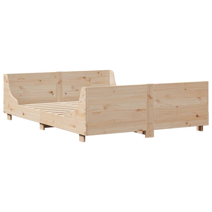 vidaXL Bed Frame without Mattress 140x200 cm Solid Wood Pine
