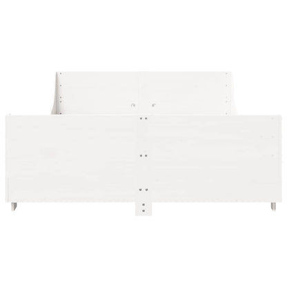vidaXL Bed Frame without Mattress White 140x200 cm Solid Wood Pine