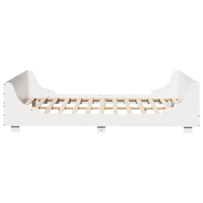 vidaXL Bed Frame without Mattress White 140x200 cm Solid Wood Pine