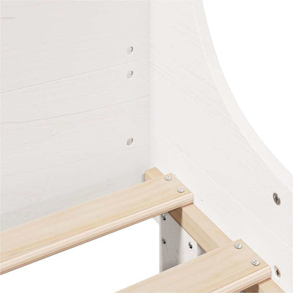 vidaXL Bed Frame without Mattress White 140x200 cm Solid Wood Pine