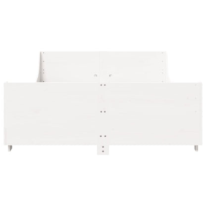 vidaXL Bed Frame without Mattress White 140x190 cm Solid Wood Pine