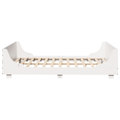vidaXL Bed Frame without Mattress White 140x190 cm Solid Wood Pine