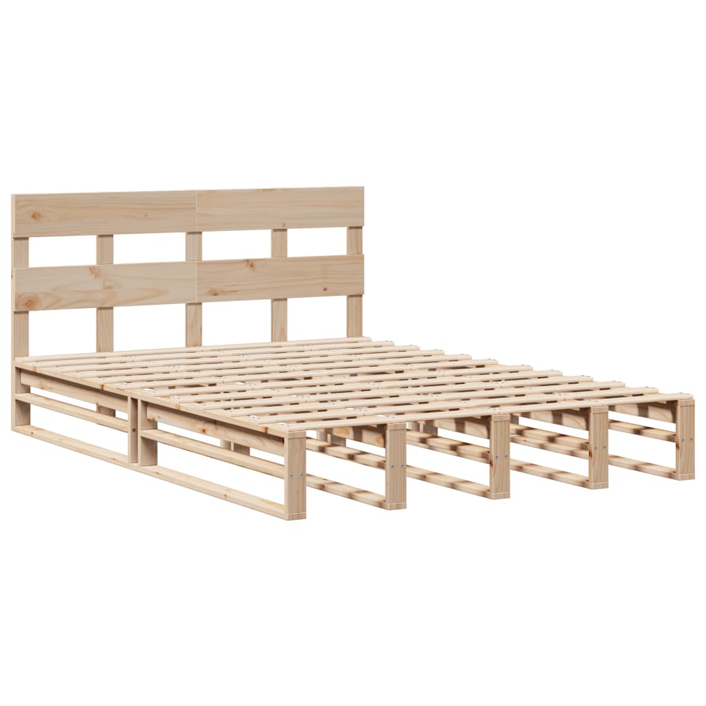 vidaXL Bed Frame without Mattress 140x200 cm Solid Wood Pine
