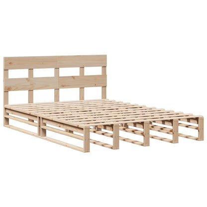 vidaXL Bed Frame without Mattress 140x200 cm Solid Wood Pine