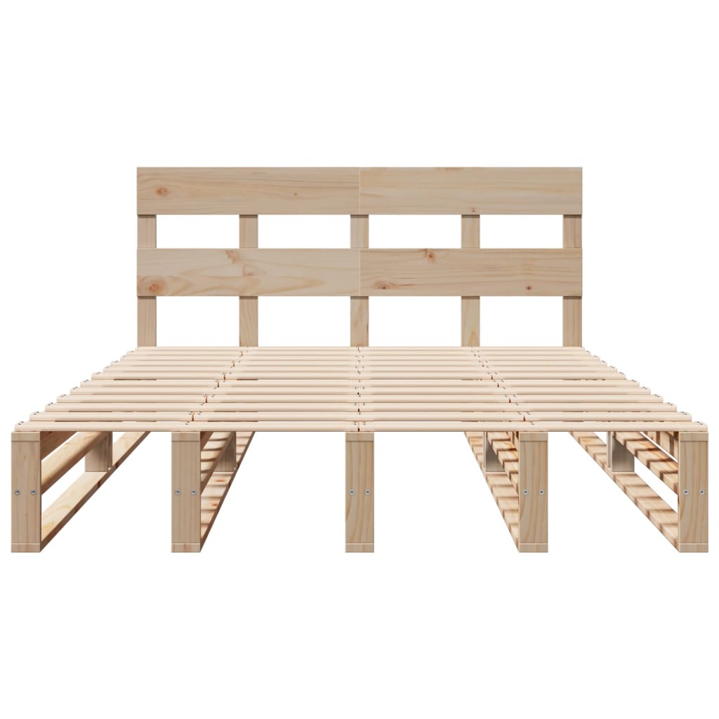 vidaXL Bed Frame without Mattress 160x200 cm Solid Wood Pine
