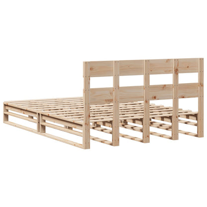 vidaXL Bed Frame without Mattress 160x200 cm Solid Wood Pine