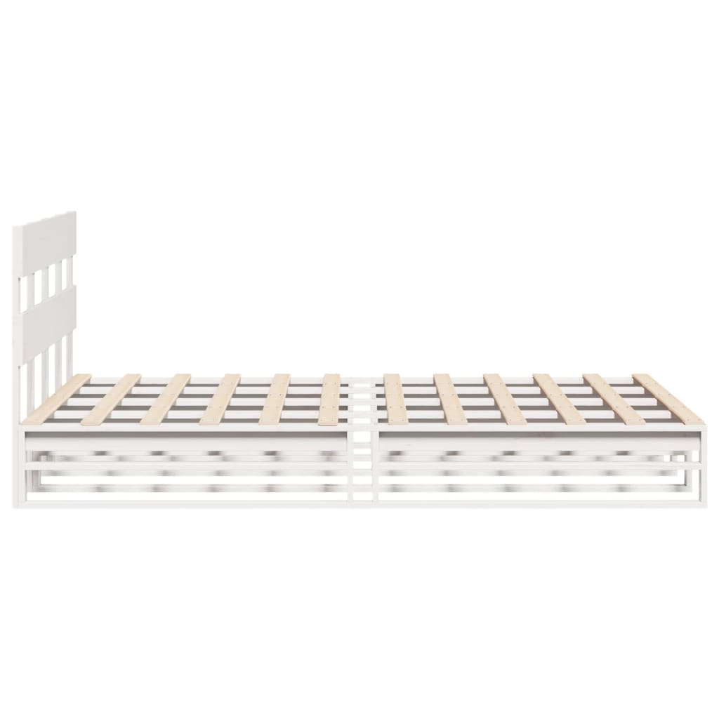 vidaXL Bed Frame without Mattress White 160x200 cm Solid Wood Pine
