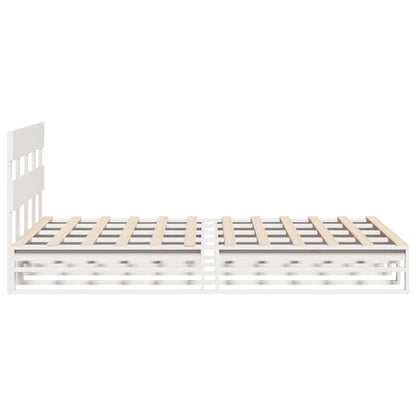 vidaXL Bed Frame without Mattress White 160x200 cm Solid Wood Pine
