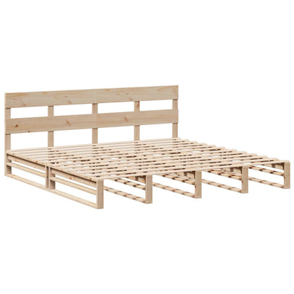 vidaXL Bed Frame without Mattress 180x200 cm Super King Solid Wood Pine