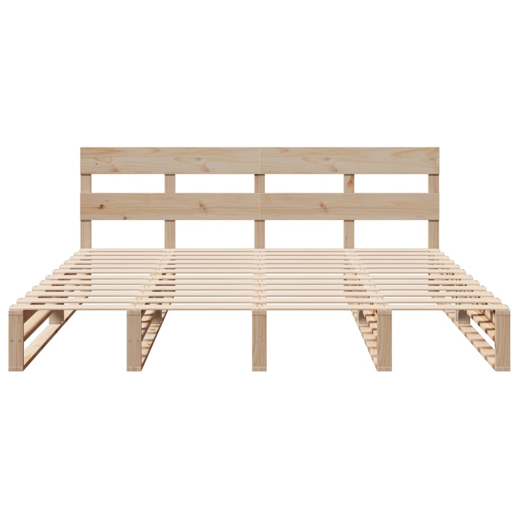 vidaXL Bed Frame without Mattress 180x200 cm Super King Solid Wood Pine