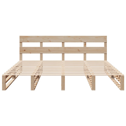 vidaXL Bed Frame without Mattress 180x200 cm Super King Solid Wood Pine