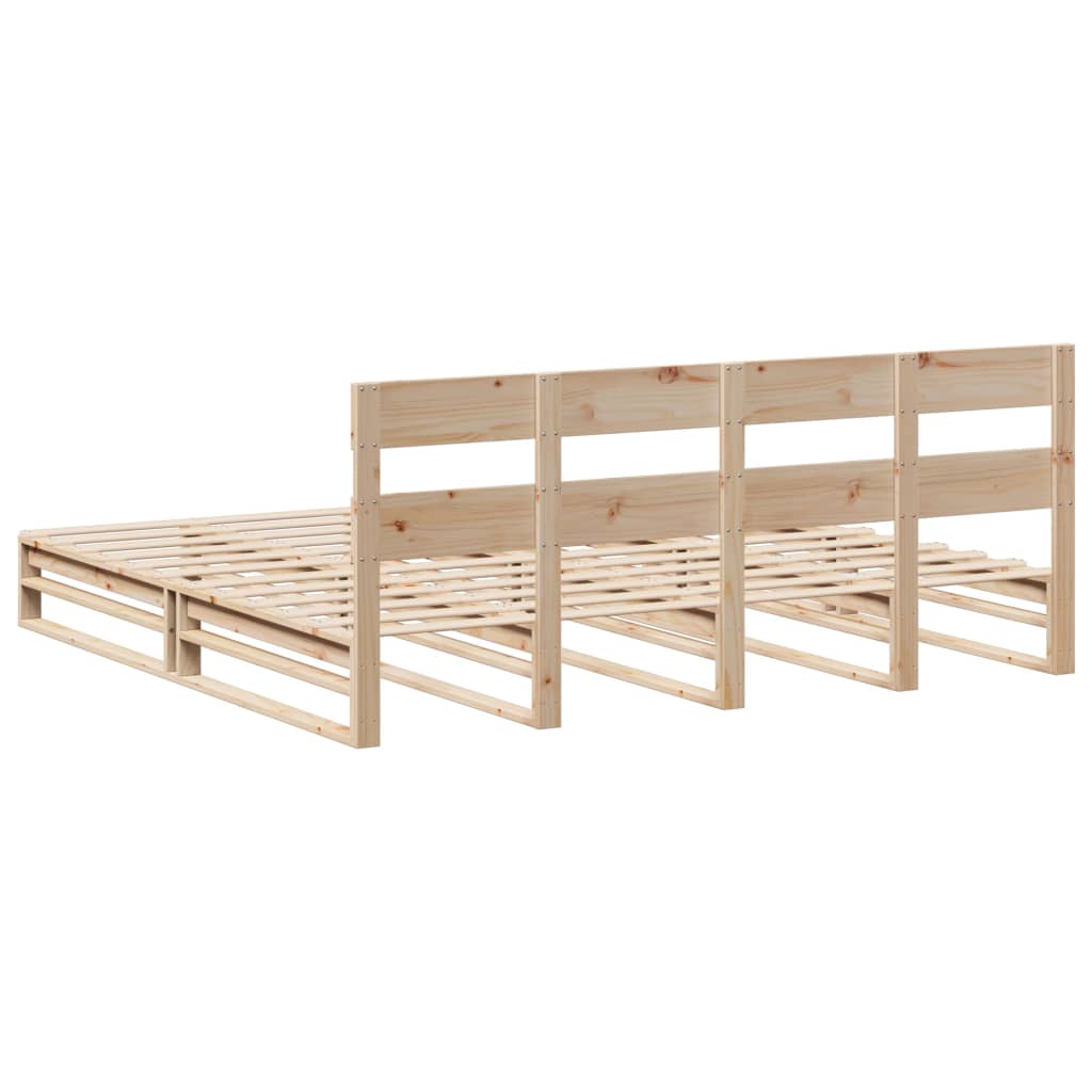 vidaXL Bed Frame without Mattress 180x200 cm Super King Solid Wood Pine