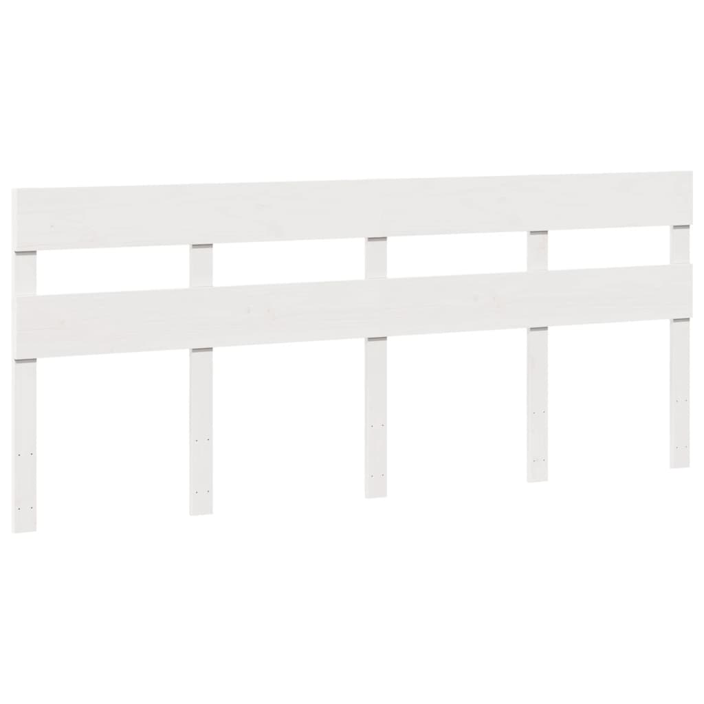 vidaXL Bed Frame without Mattress White 180x200 cm Super King Solid Wood Pine