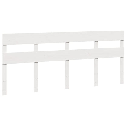 vidaXL Bed Frame without Mattress White 180x200 cm Super King Solid Wood Pine