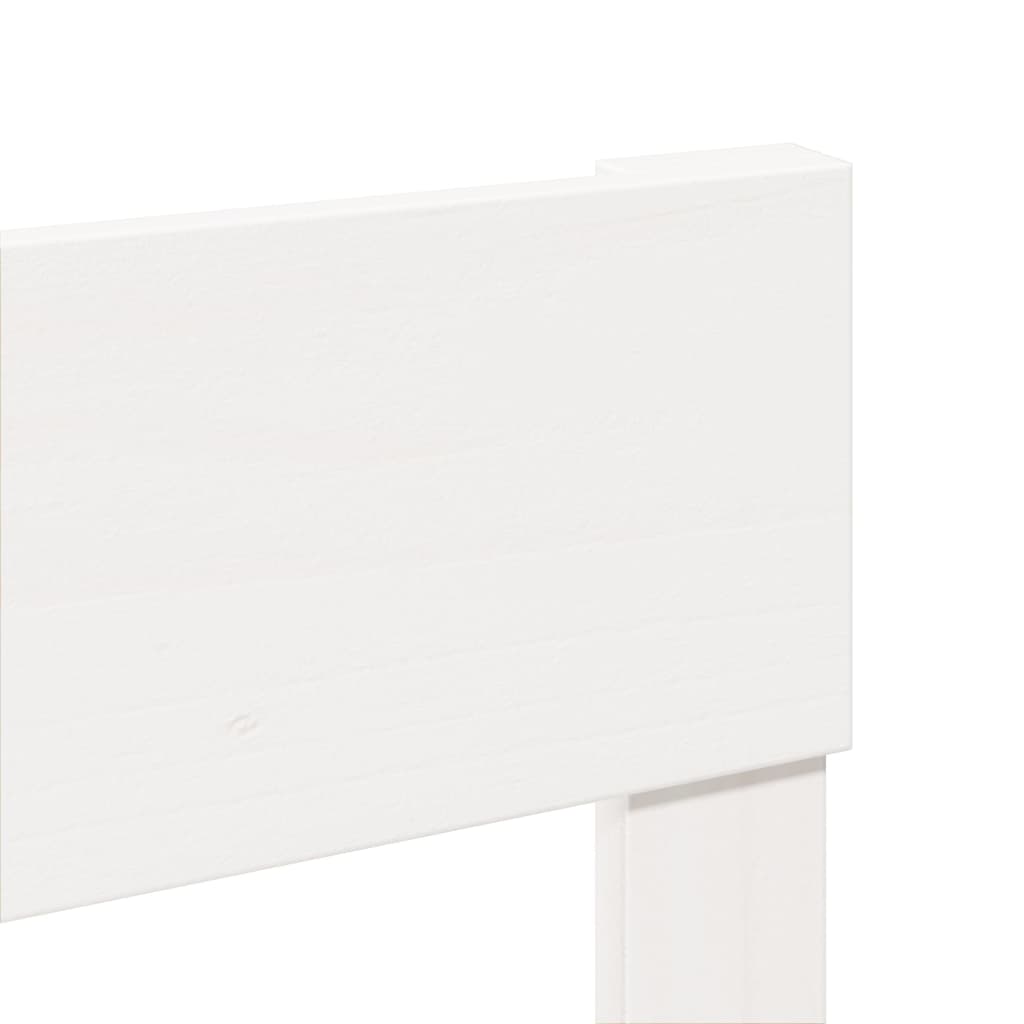 vidaXL Bed Frame without Mattress White 180x200 cm Super King Solid Wood Pine