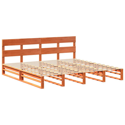 vidaXL Bed Frame without Mattress Wax Brown 180x200 cm Super King Solid Wood Pine