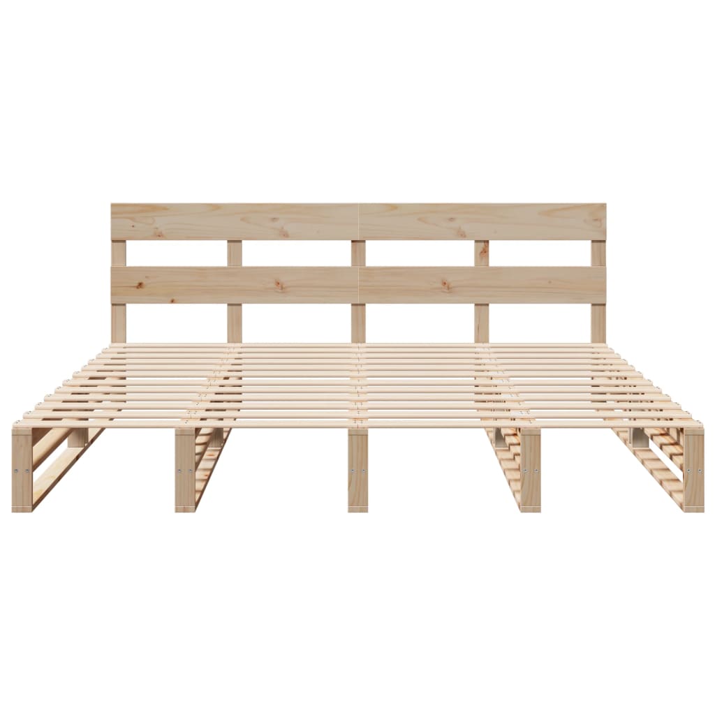 vidaXL Bed Frame without Mattress 200x200 cm Solid Wood Pine