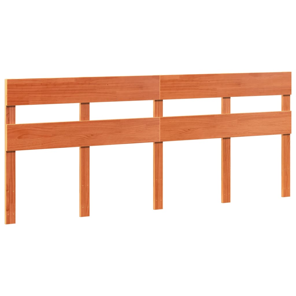 vidaXL Bed Frame without Mattress Wax Brown 200x200 cm Solid Wood Pine