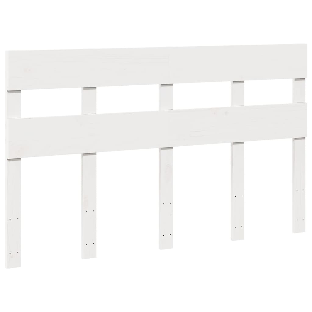 vidaXL Bed Frame without Mattress White 135x190 cm Double Solid Wood Pine