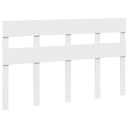 vidaXL Bed Frame without Mattress White 135x190 cm Double Solid Wood Pine