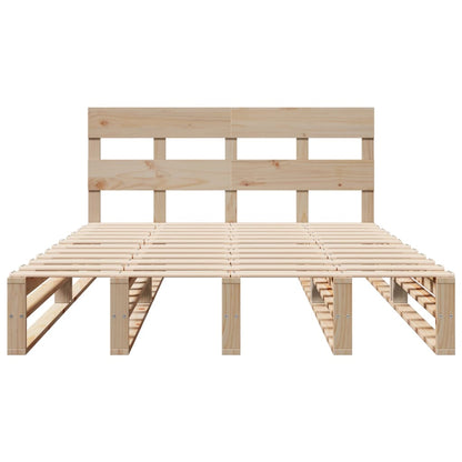 vidaXL Bed Frame without Mattress 140x190 cm Solid Wood Pine