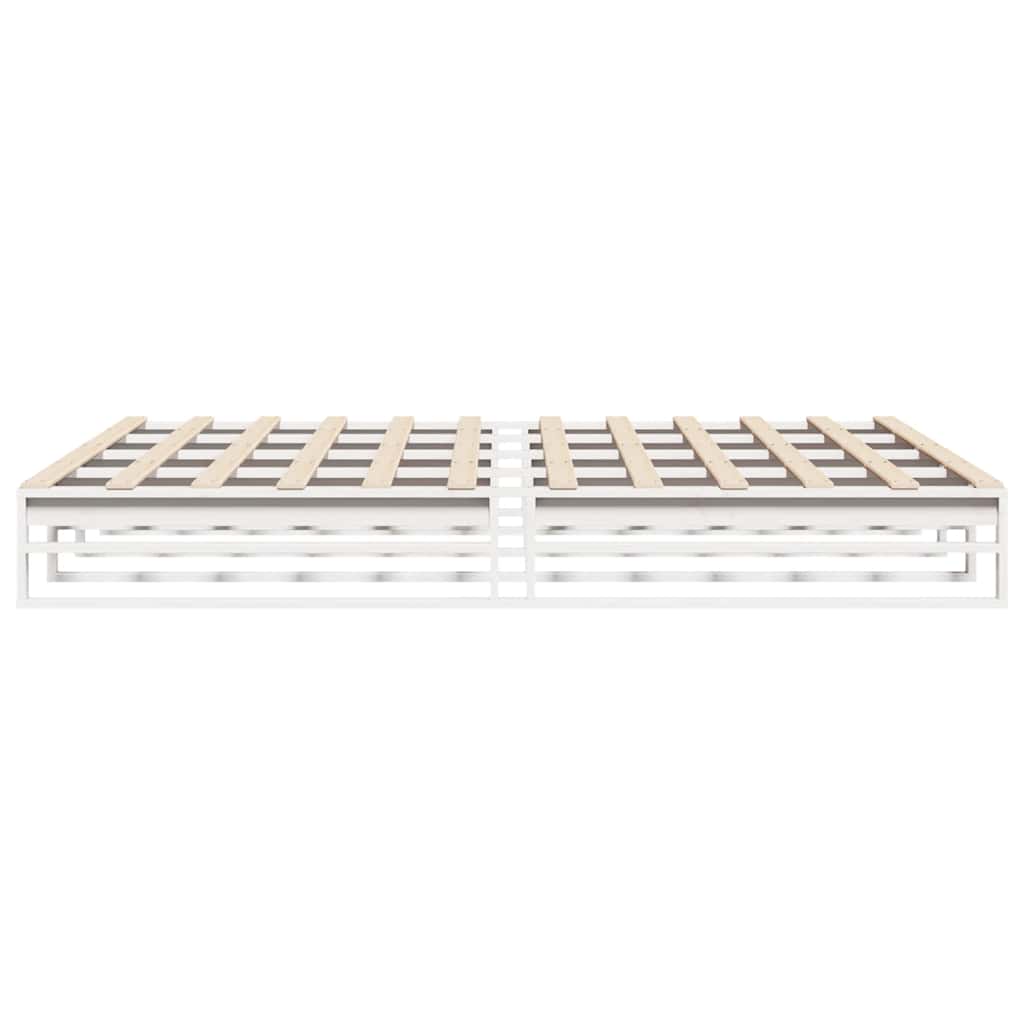 vidaXL Bed Frame without Mattress White 180x200 cm Super King Solid Wood Pine