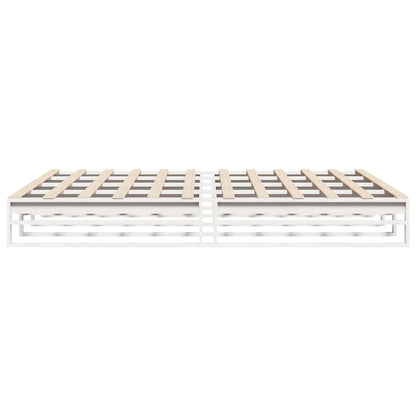 vidaXL Bed Frame without Mattress White 180x200 cm Super King Solid Wood Pine