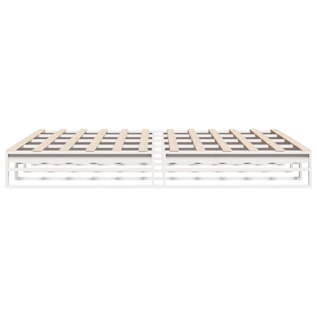 vidaXL Bed Frame without Mattress White 200x200 cm Solid Wood Pine