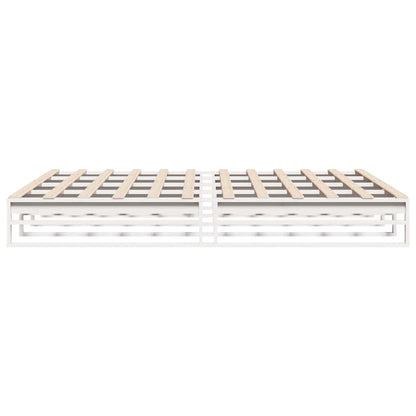 vidaXL Bed Frame without Mattress White 200x200 cm Solid Wood Pine