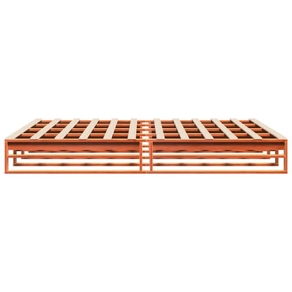 vidaXL Bed Frame without Mattress Wax Brown 200x200 cm Solid Wood Pine