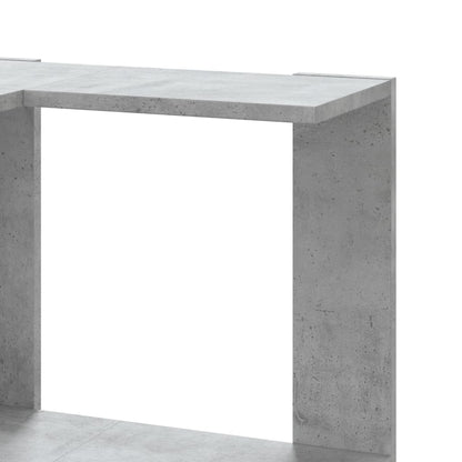 vidaXL Corner Bookcase 5-Tier Concrete Grey 50x50x179 cm