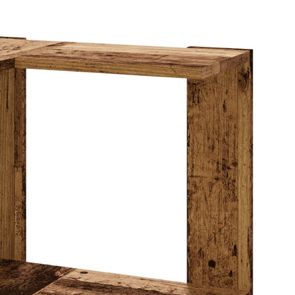 vidaXL Corner Bookcase 5-Tier Old Wood 50x50x179 cm Engineered Wood