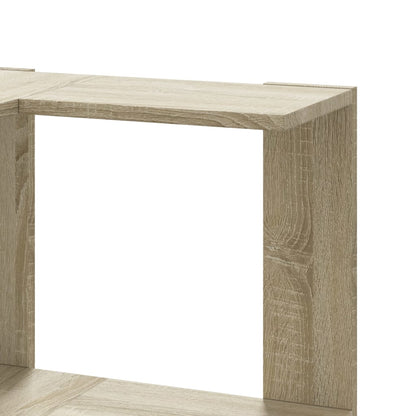 vidaXL Corner Bookcase 3-Tier Sonoma Oak 50x50x102 cm Engineered Wood