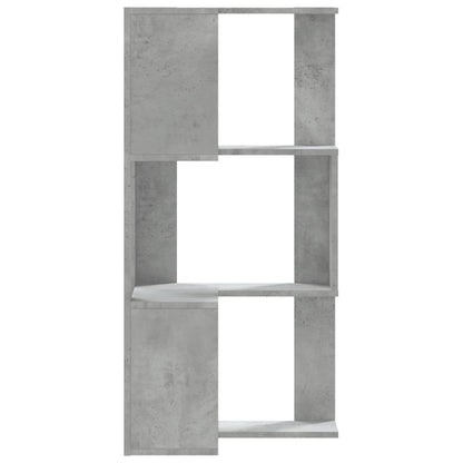 vidaXL Corner Bookcase 3-Tier Concrete Grey 50x50x102 cm