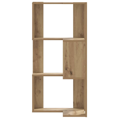 vidaXL Corner Bookcase 3-Tier Artisian Oak 50x50x102cm Engineered Wood