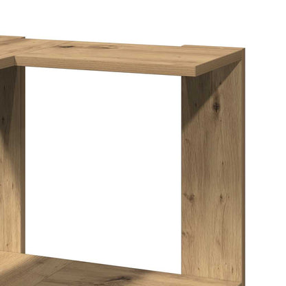 vidaXL Corner Bookcase 3-Tier Artisian Oak 50x50x102cm Engineered Wood