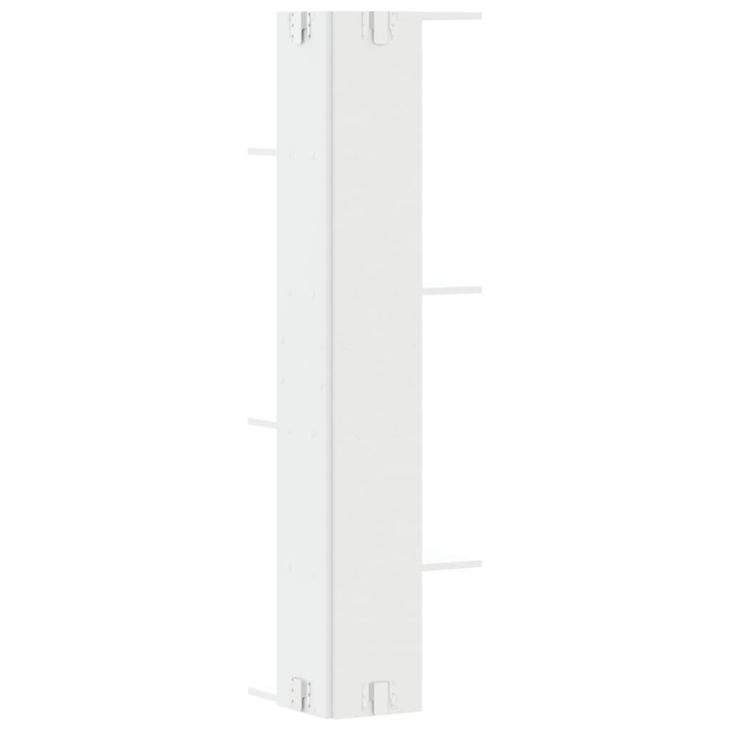 vidaXL Wall Corner Shelf White 36.5x36.5x140 cm Engineered Wood