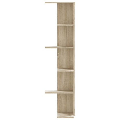 vidaXL Wall Corner Shelf Sonoma Oak 36.5x36.5x140 cm Engineered Wood
