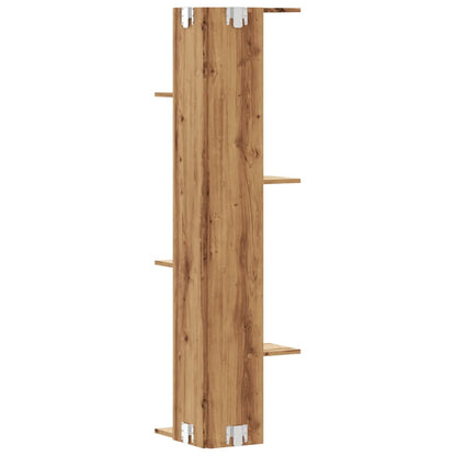 vidaXL Wall Corner Shelf Artisian Oak 36.5x36.5x140 cm Engineered Wood
