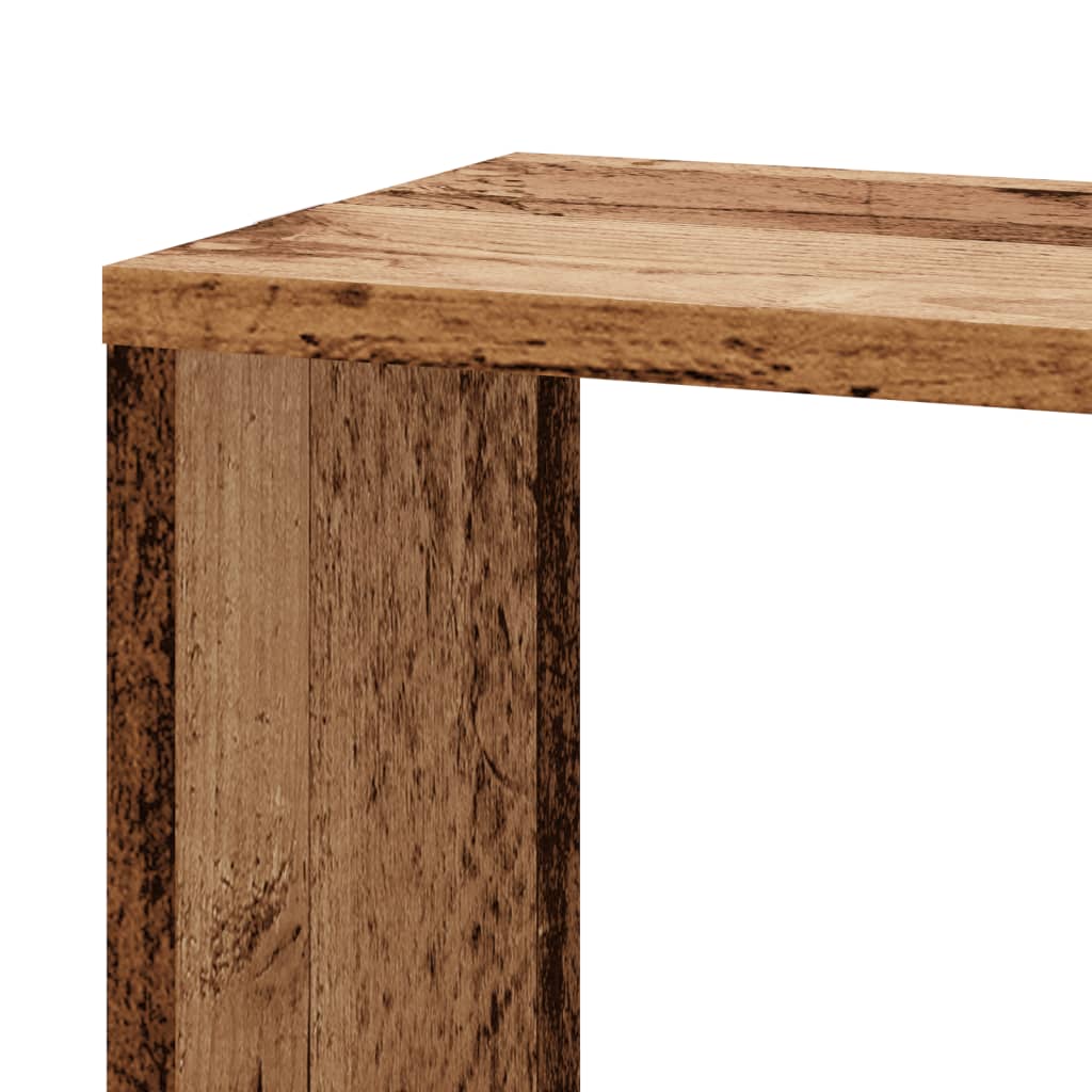 vidaXL Wall Corner Shelf Old Wood 45x45x147 cm Engineered Wood