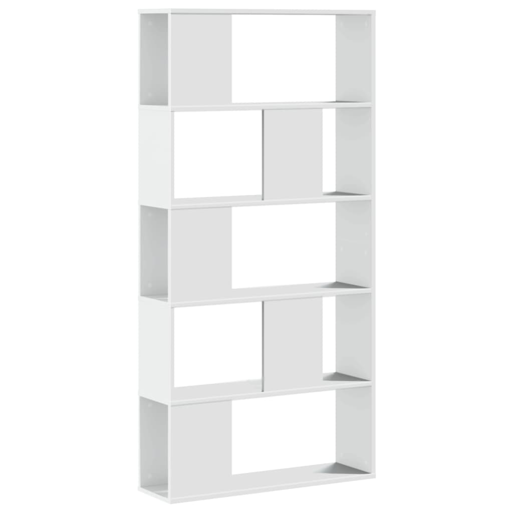 vidaXL Bookcase 5-Tier White 80,5x23,5x162,5 cm Engineered Wood