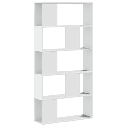 vidaXL Bookcase 5-Tier White 80,5x23,5x162,5 cm Engineered Wood