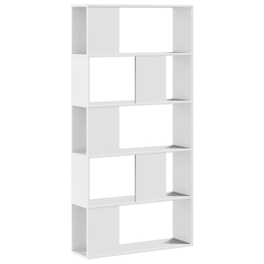 vidaXL Bookcase 5-Tier White 80,5x23,5x162,5 cm Engineered Wood