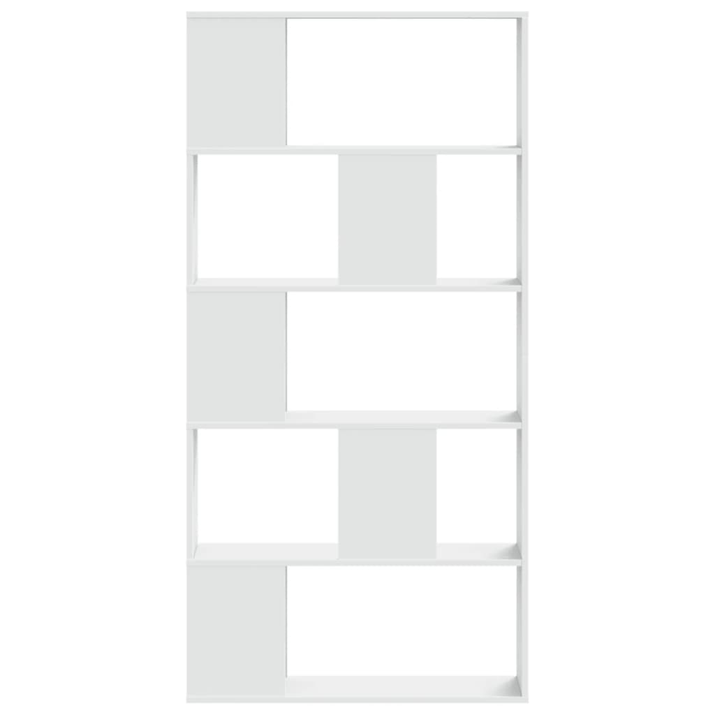 vidaXL Bookcase 5-Tier White 80,5x23,5x162,5 cm Engineered Wood