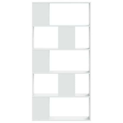 vidaXL Bookcase 5-Tier White 80,5x23,5x162,5 cm Engineered Wood